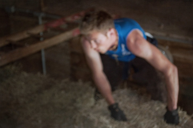 Hay stacking