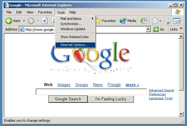 IE Google Old Screen Grab 